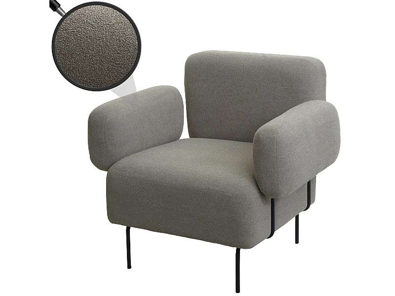 Loungefauteuil MCW-L83,  grijs