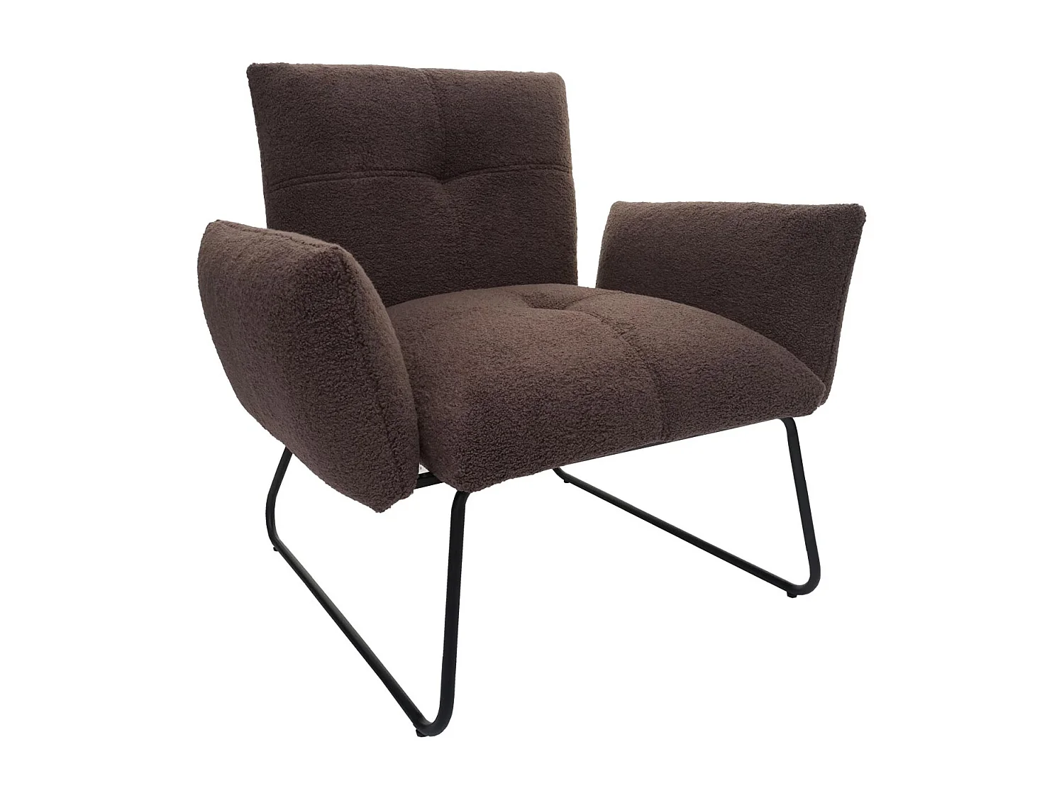 Loungefauteuil MCW-K34 Bouclé,  bruin