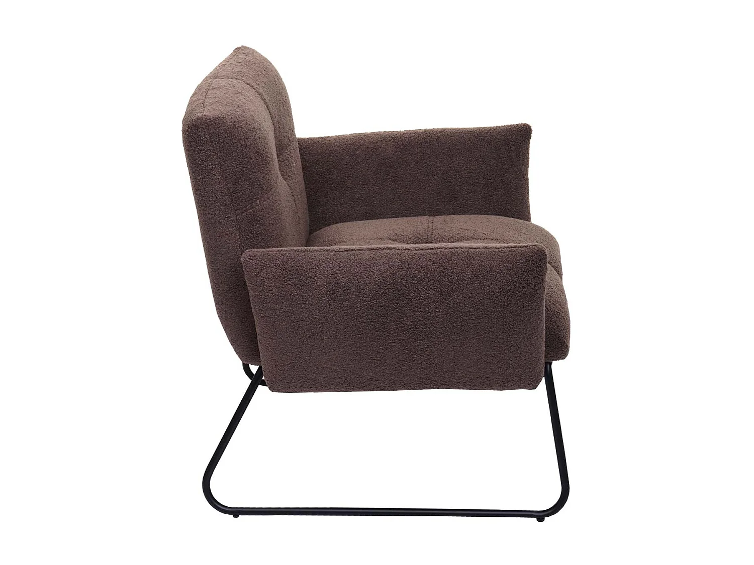 Fotel wypoczynkowy MCW-K34 Bouclé,  brązowy