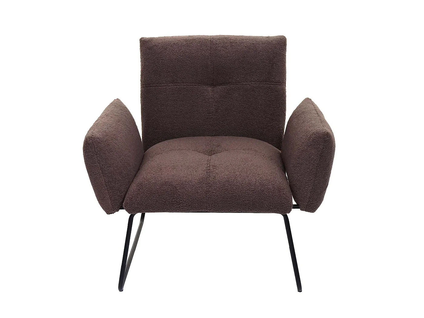 Fotel wypoczynkowy MCW-K34 Bouclé,  brązowy
