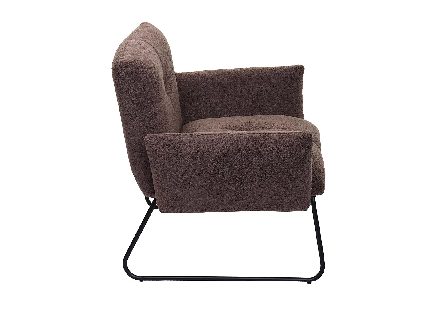 Fotel wypoczynkowy MCW-K34 Bouclé,  brązowy