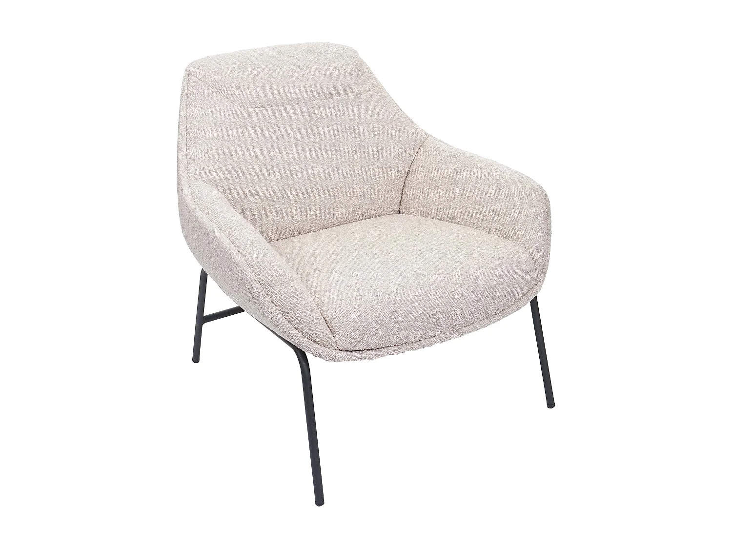 Loungestol MCW-J77,  creme-beige