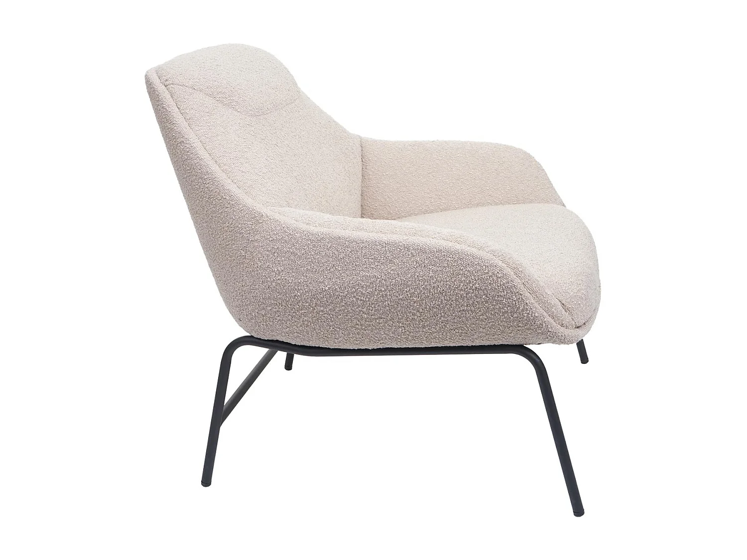 Loungestol MCW-J77,  creme-beige
