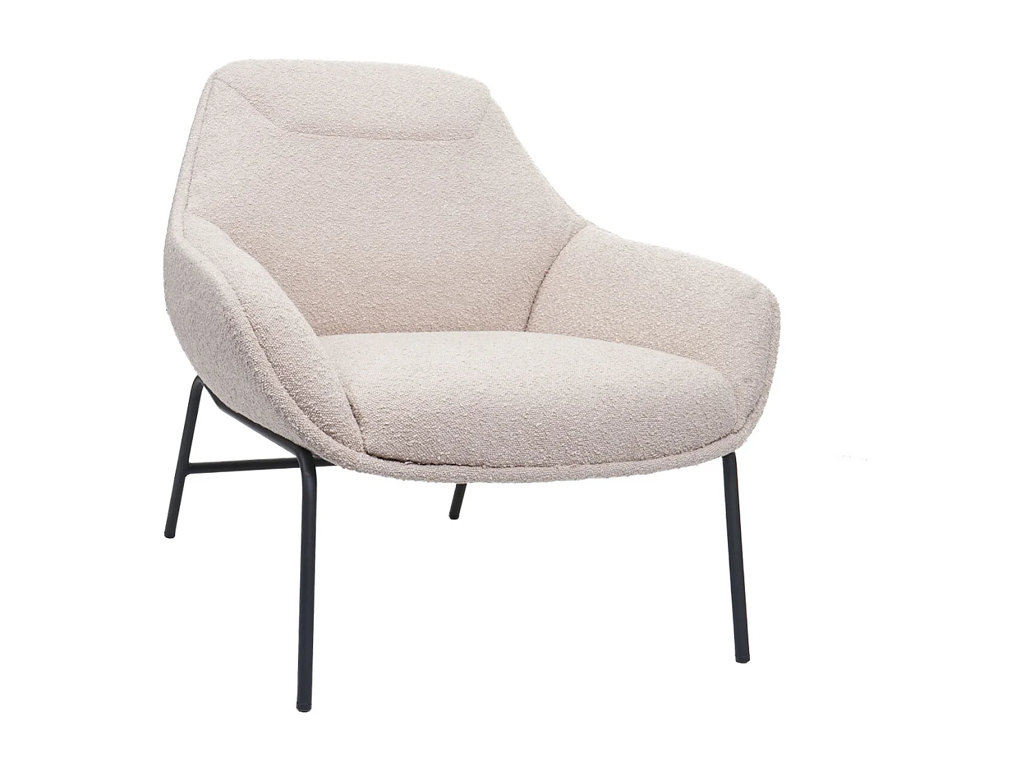 Loungestol MCW-J77,  creme-beige