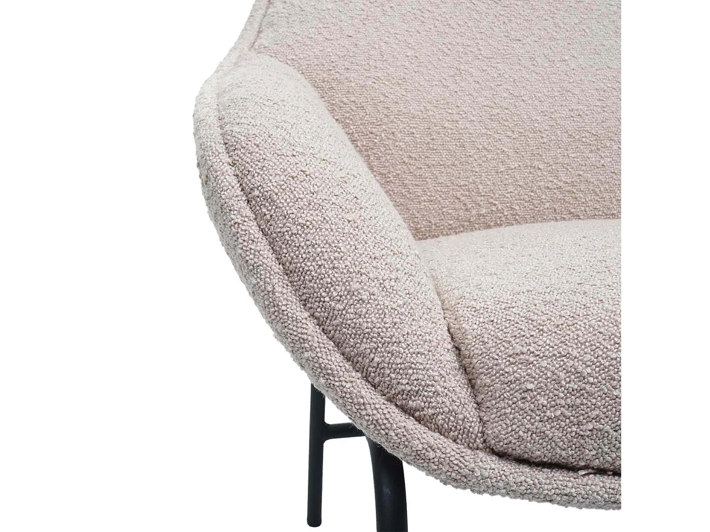 Loungestol MCW-J77,  creme-beige