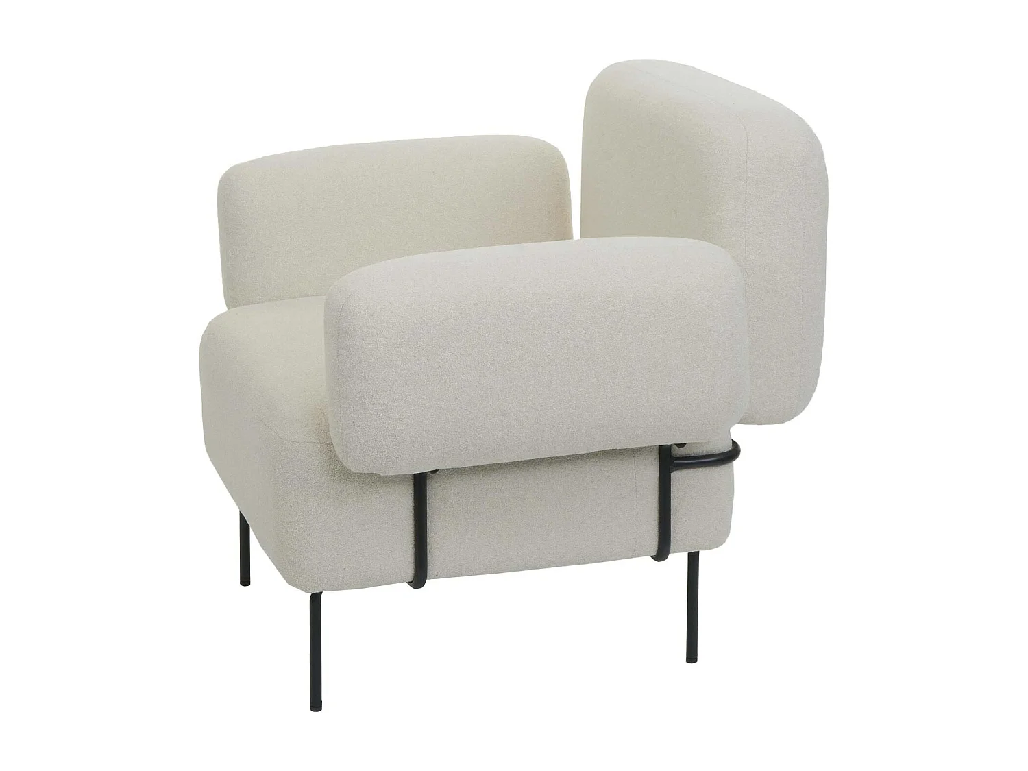 Loungefauteuil MCW-L83,  crème