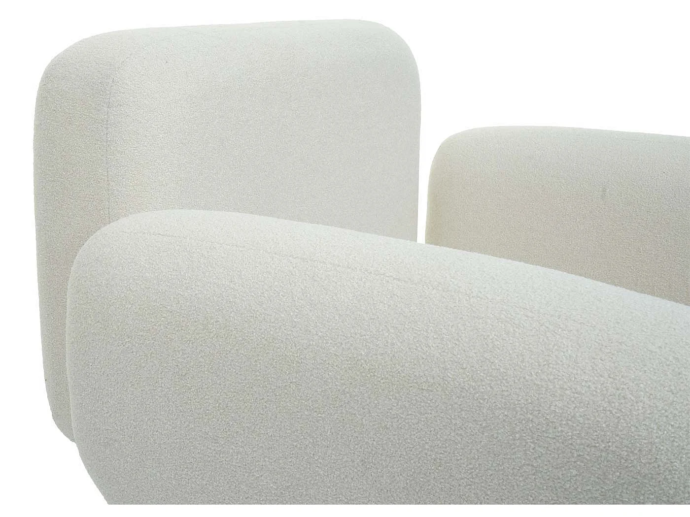 Fauteuil de salon MCW-L83,  crème