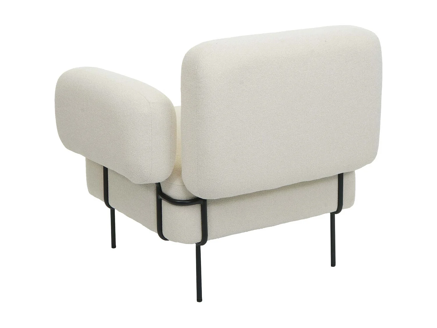 Fauteuil de salon MCW-L83,  crème
