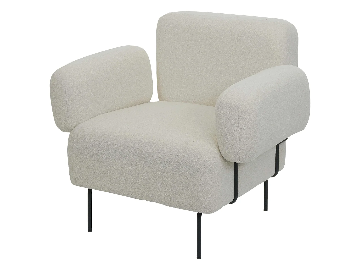 Fotel wypoczynkowy MCW-L83,  kremowy