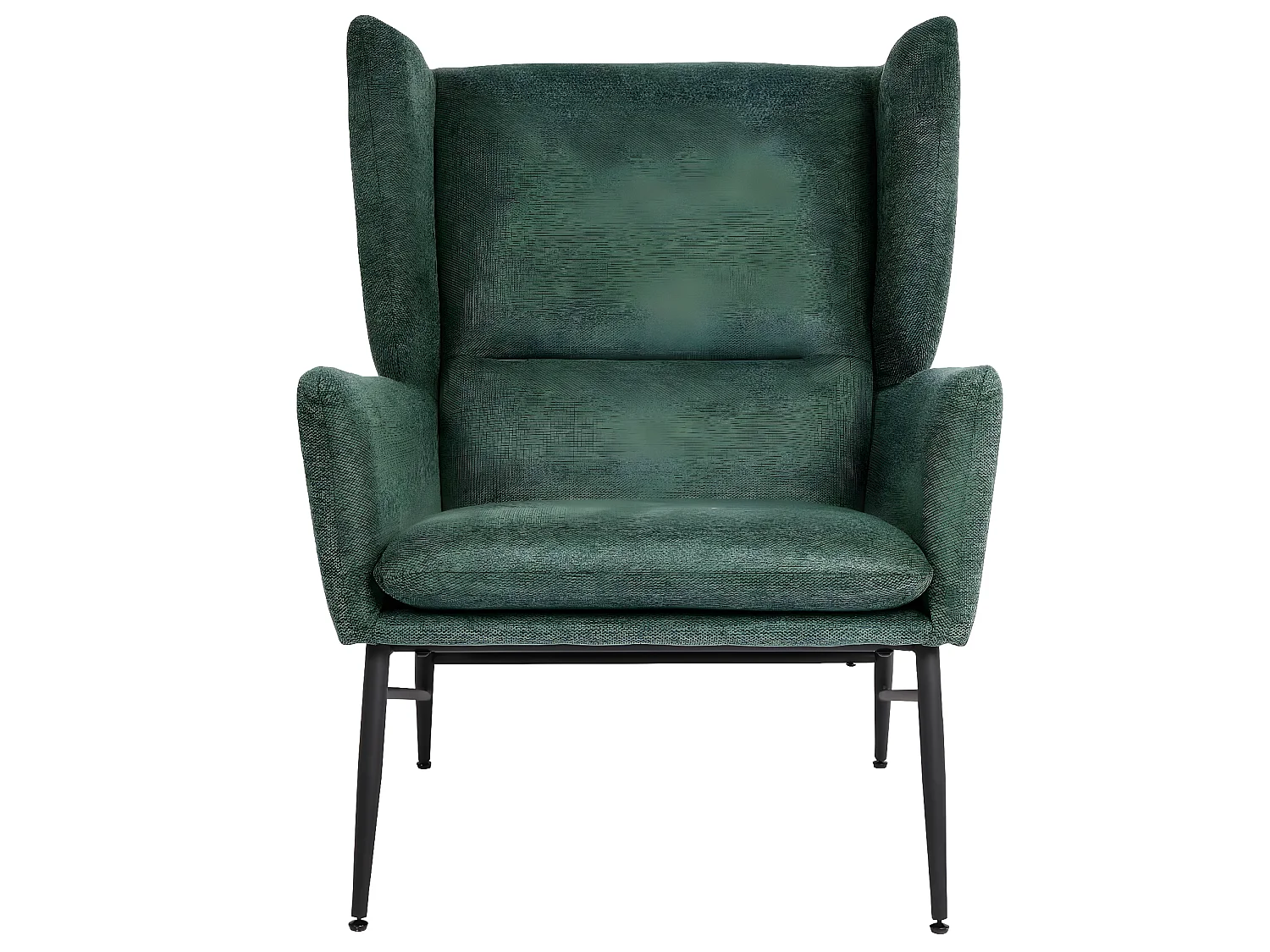 Loungefauteuil met voetenbank MCW-L62,  groen