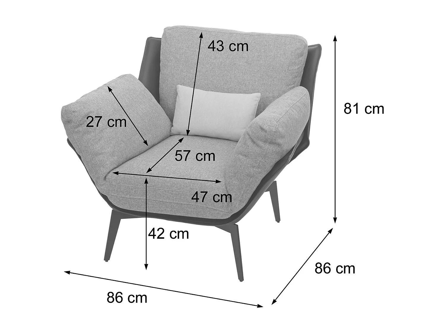 Fotel MCW-L82, fotel wypoczynkowy,  terakota