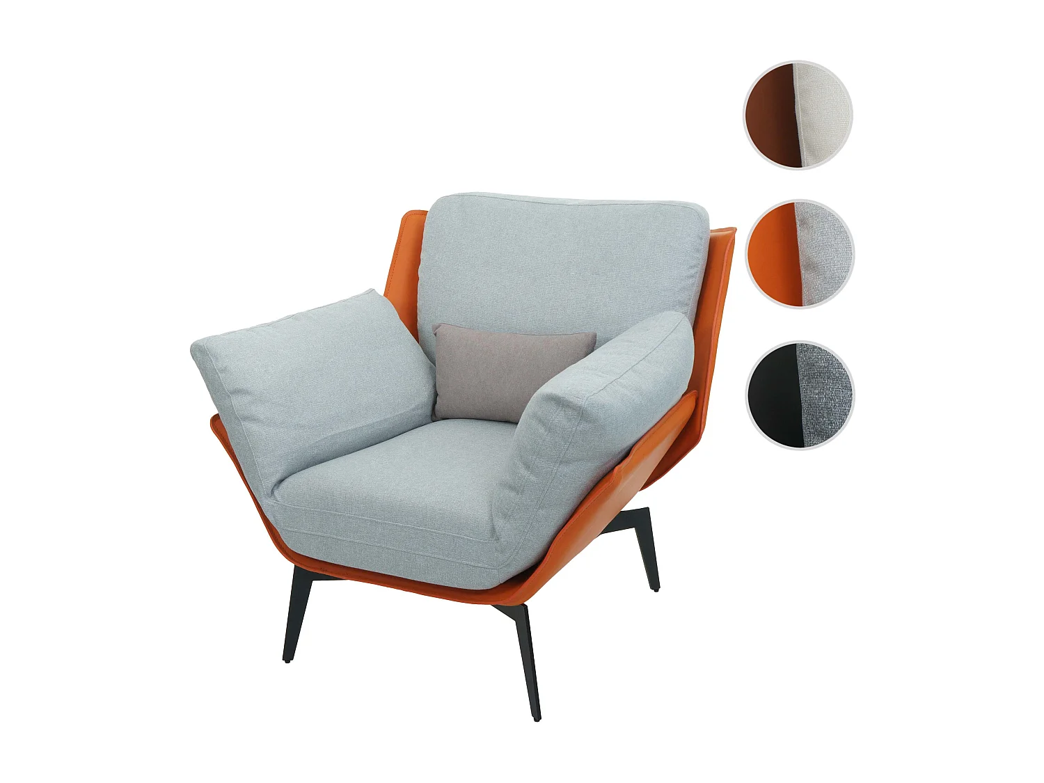 Fotel MCW-L82, fotel wypoczynkowy,  terakota