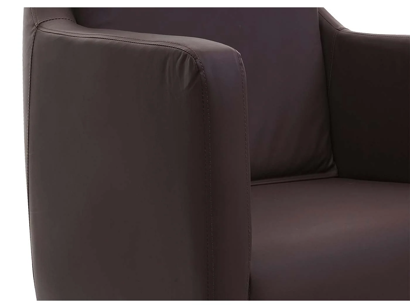 Poltrona Lounge MCW-H93b sedia relax girevole 80x72x85cm ~ ecopelle marrone