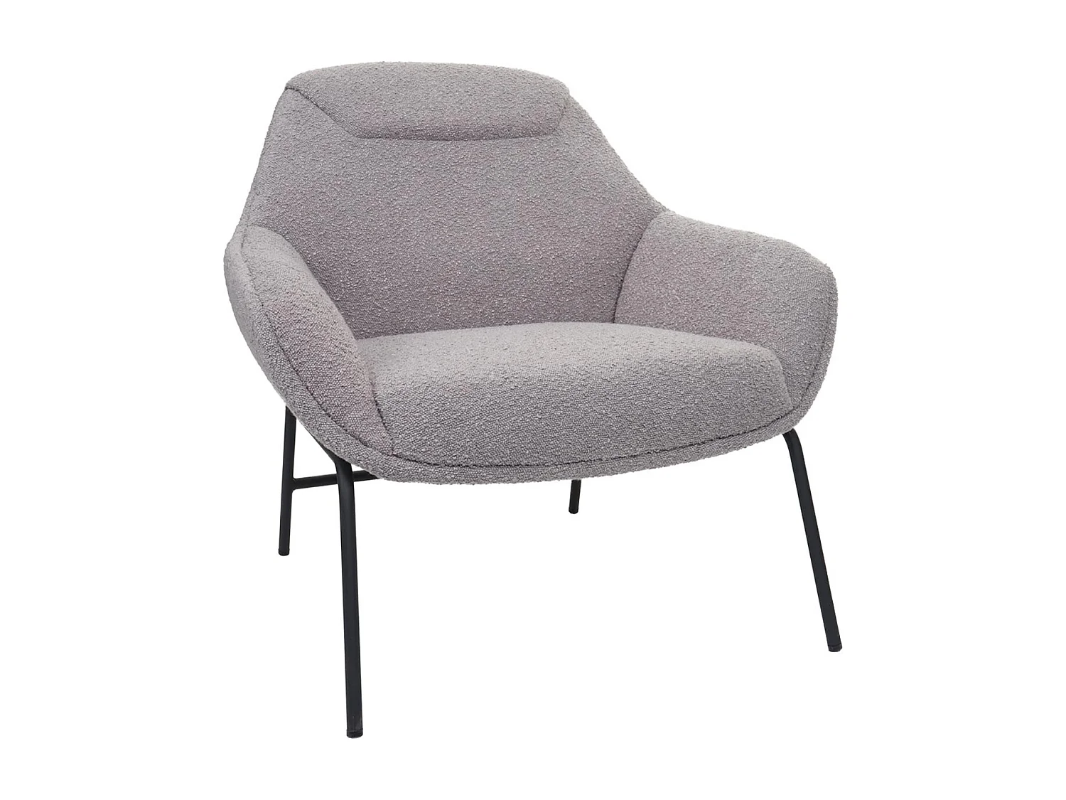 Loungefauteuil MCW-J77,  lichtgrijs