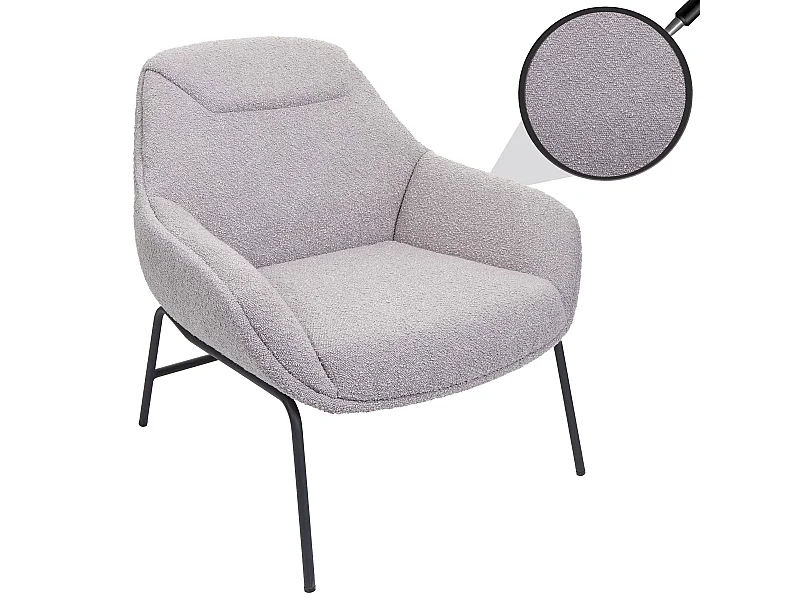 Lounge-Sessel MCW-J77, Hellgrau