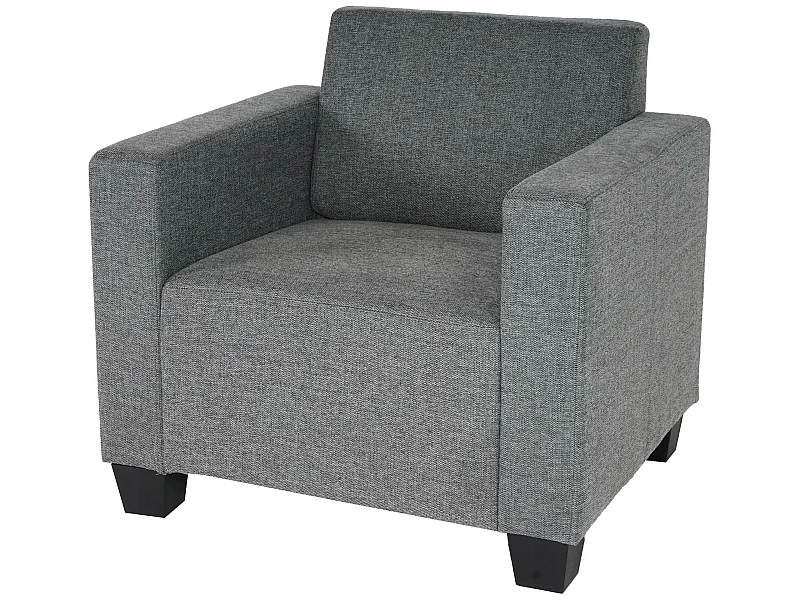 Fotel Moncalieri, tkanina/tekstylia,  szary