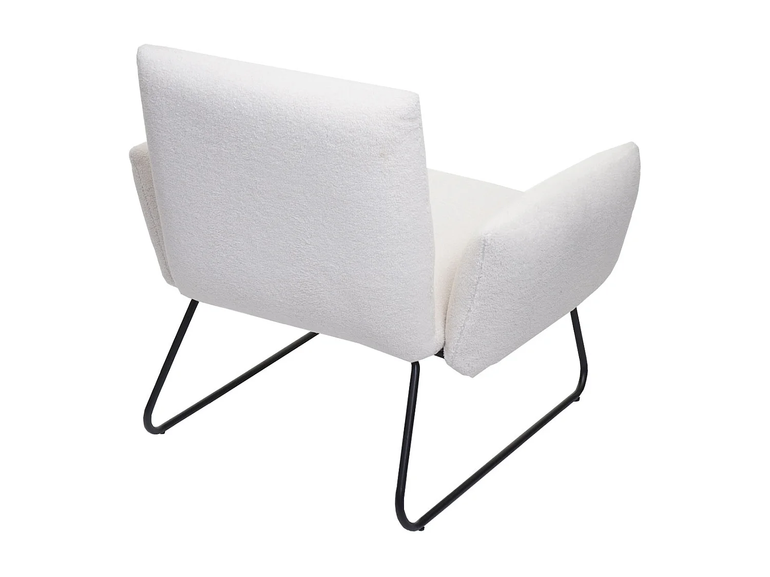 Loungefauteuil MCW-K34 Bouclé,  wit