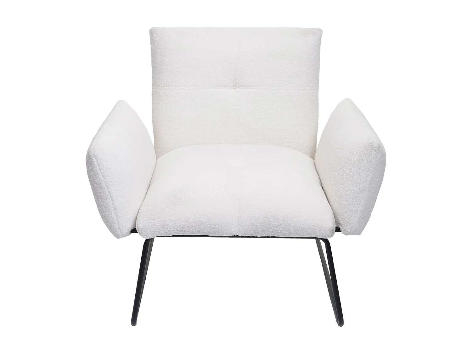 Lounge-Sessel MCW-K34 Bouclé, Weiß