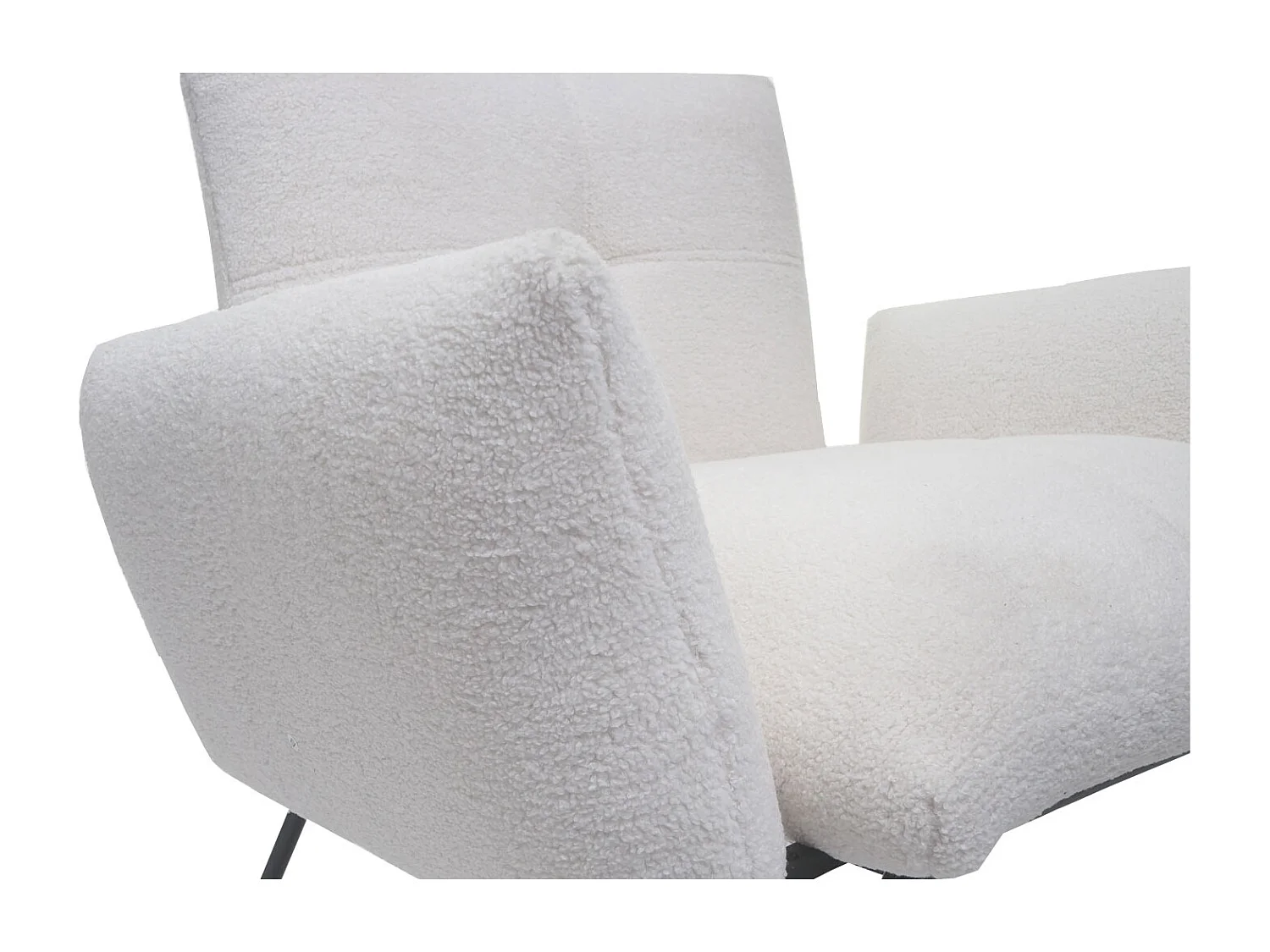 Lounge-Sessel MCW-K34 Bouclé, Weiß