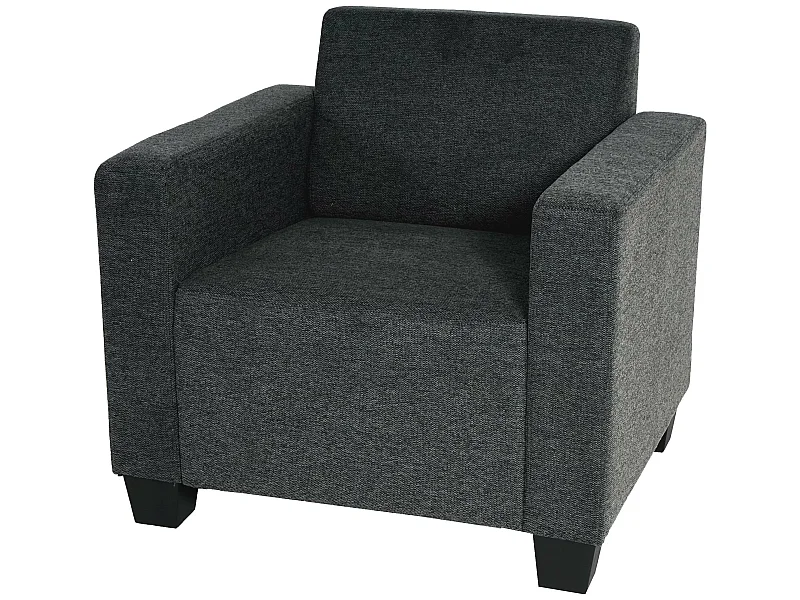 Salotto modulare componibile lounge moderno Lione N71 tessuto poltrona antracite