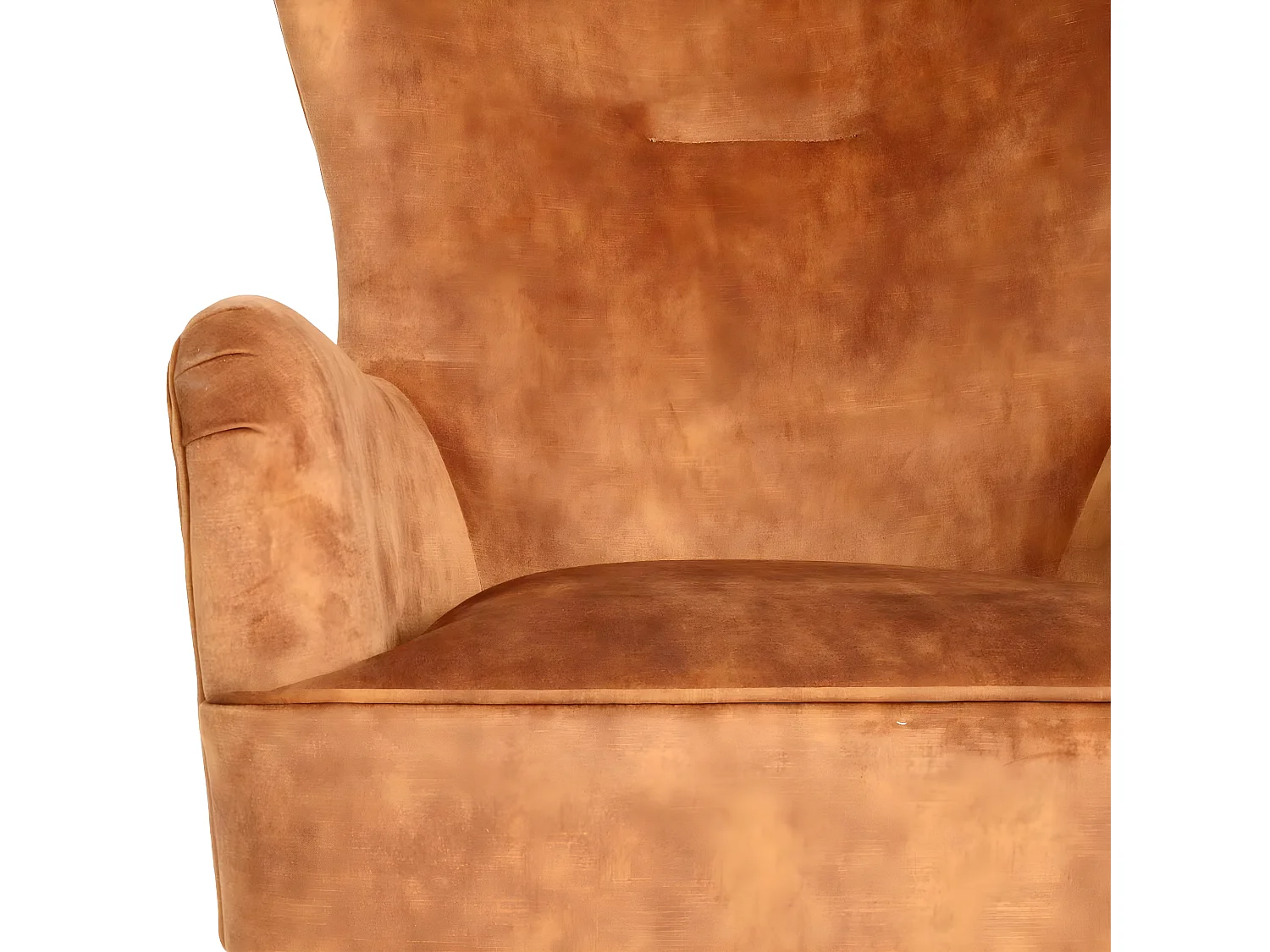 Poltrona lounge Vintage relax elegante girevole MCW-L63 velluto ~ arancione