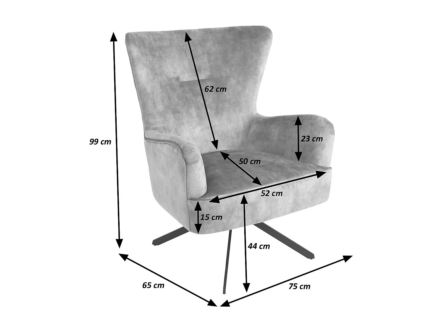 Fotel wypoczynkowy MCW-L63,  złoto-brązowy