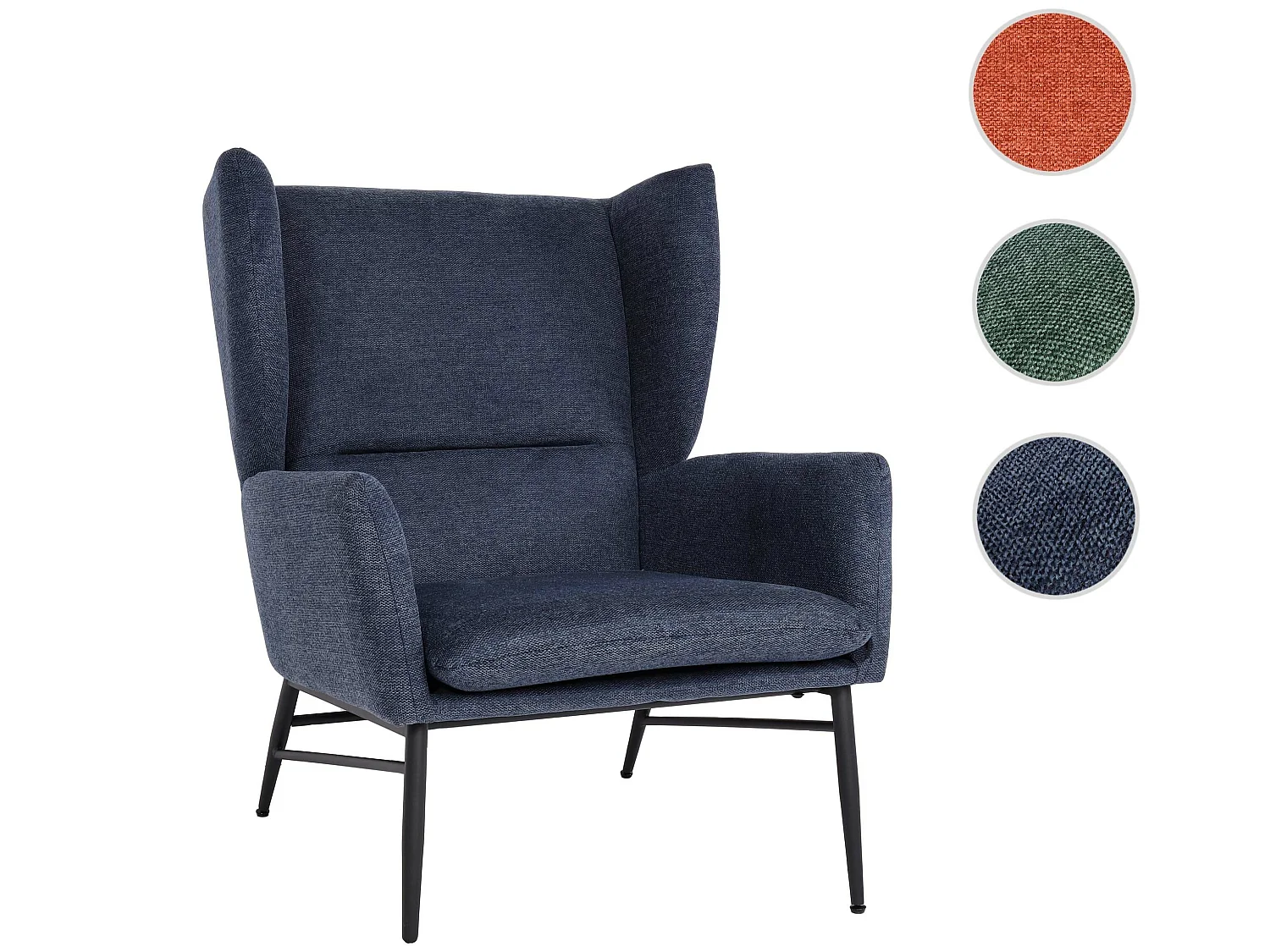 Loungefauteuil MCW-L62,  blauw