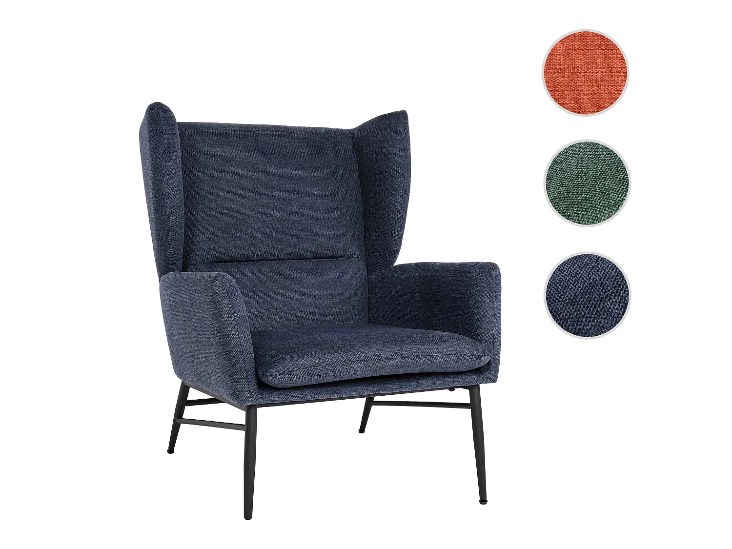 Fotel wypoczynkowy MCW-L62,  niebieski