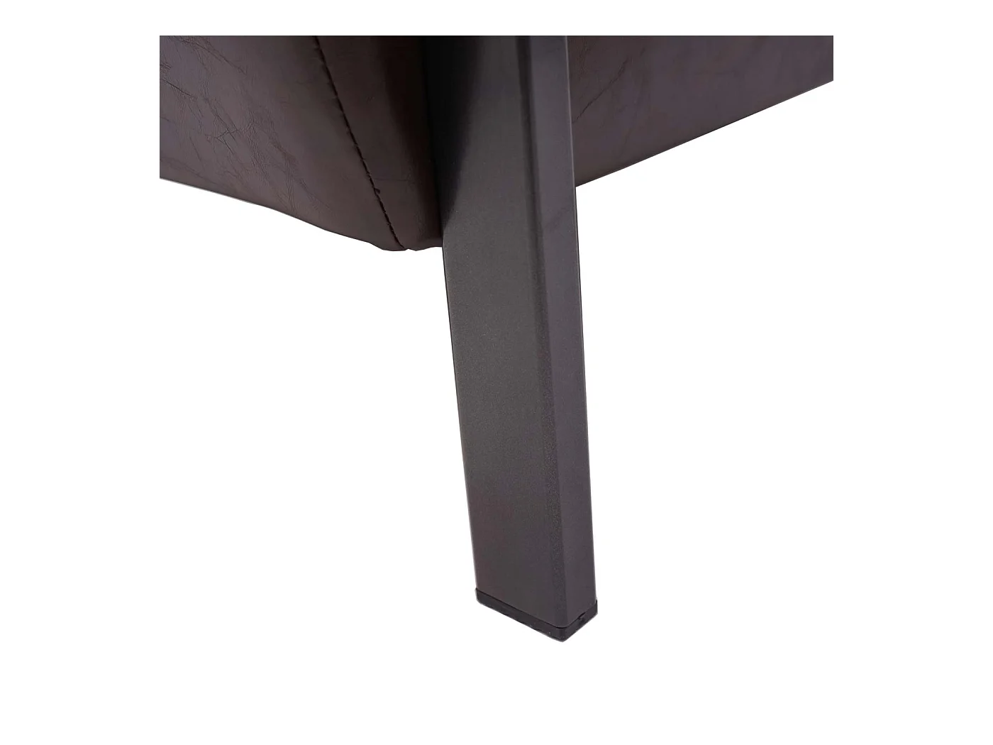 Poltrona lounge design industriale MCW-H10 acciaio verniciato ecopelle marrone