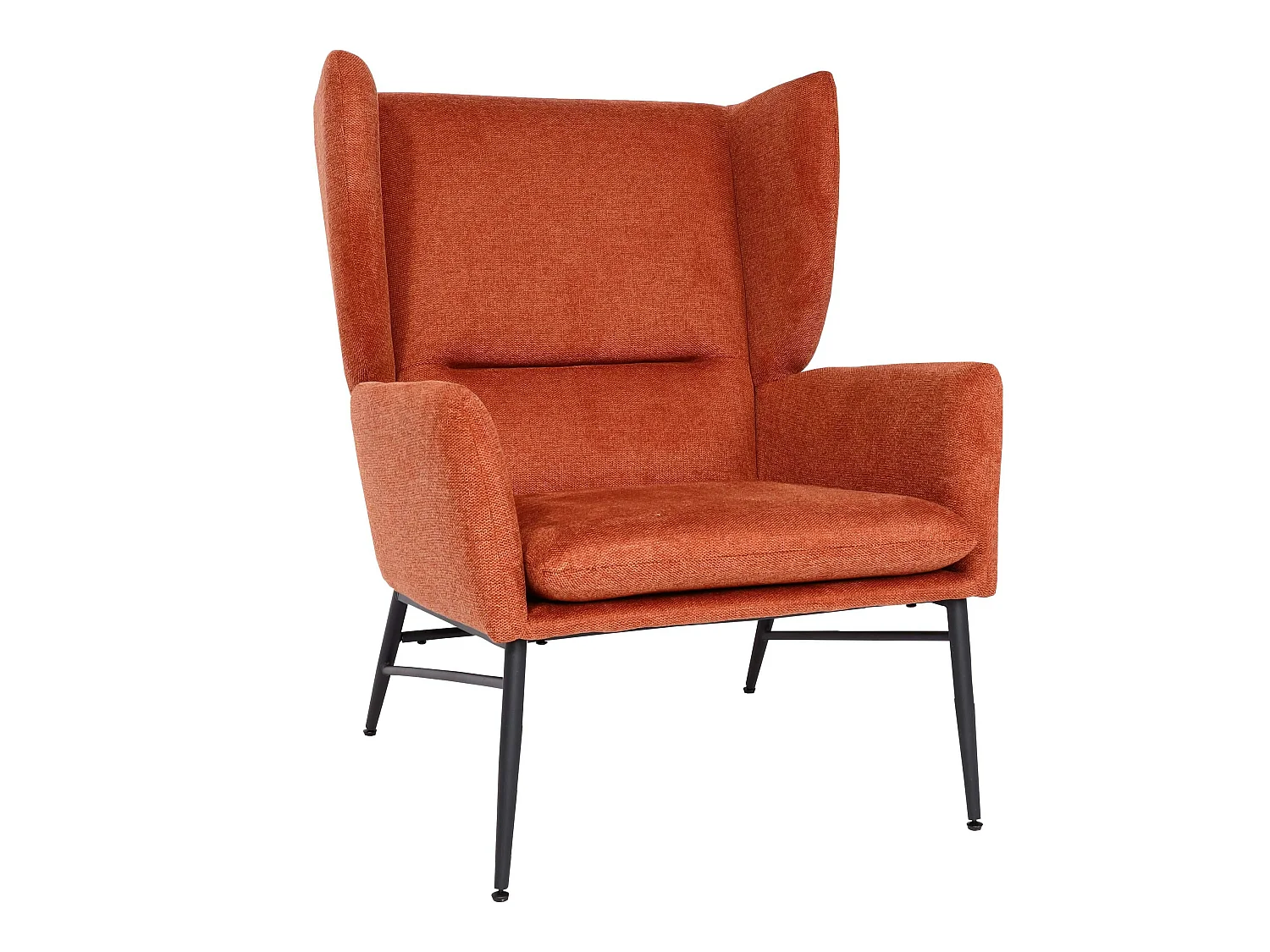 Fotel wypoczynkowy MCW-L62,  terakota-brązowy