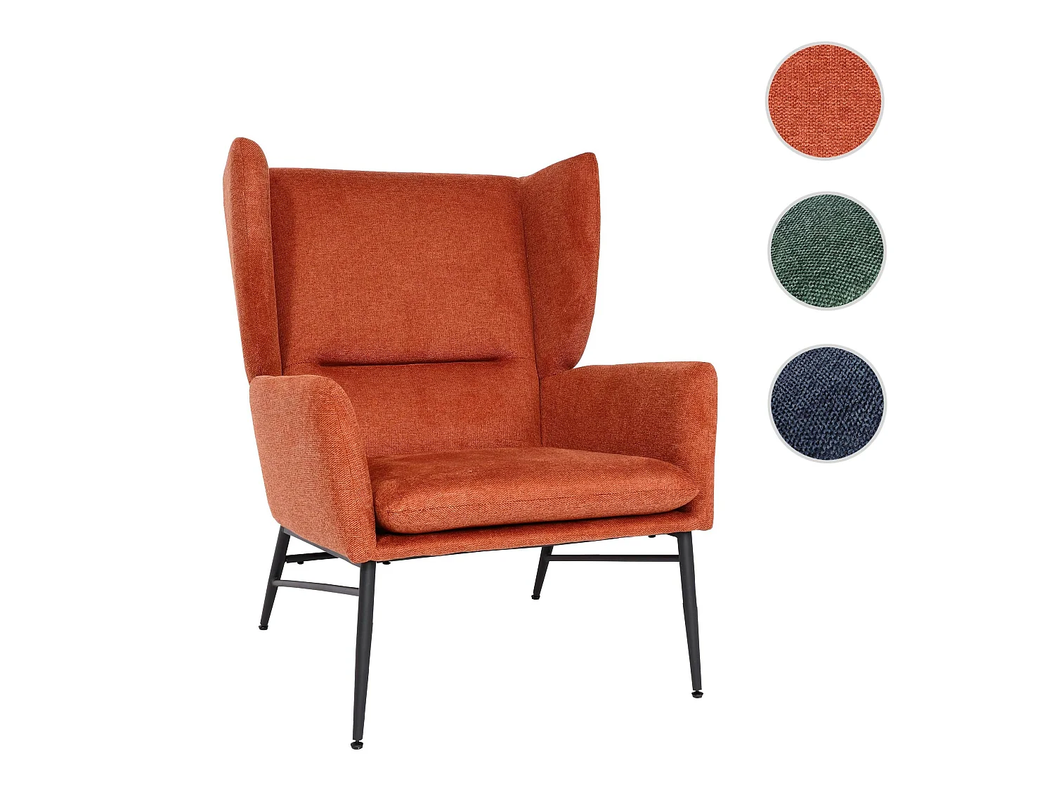 Fotel wypoczynkowy MCW-L62,  terakota-brązowy