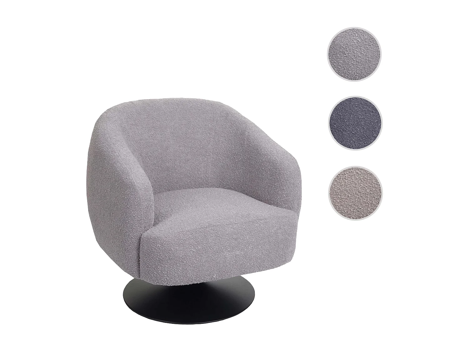 Fotel wypoczynkowy MCW-J76,  jasnoszary