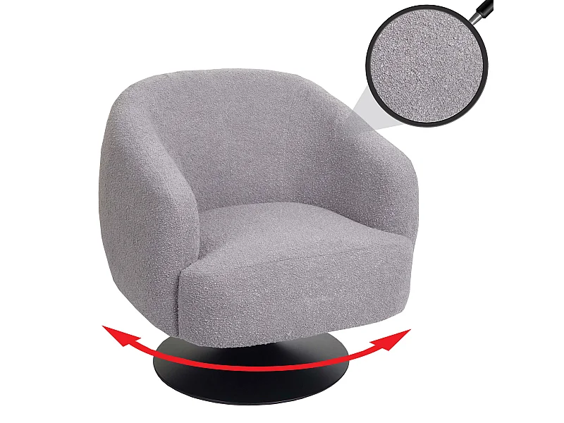 Lounge-Sessel MCW-J76, Hellgrau