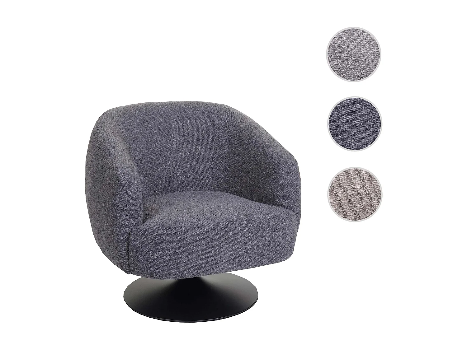 Fotel wypoczynkowy MCW-J76,  ciemnoszary