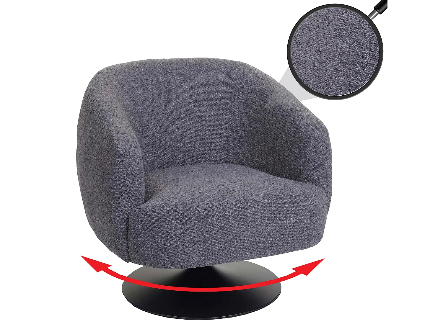 Loungestol MCW-J76,  mørkegrå