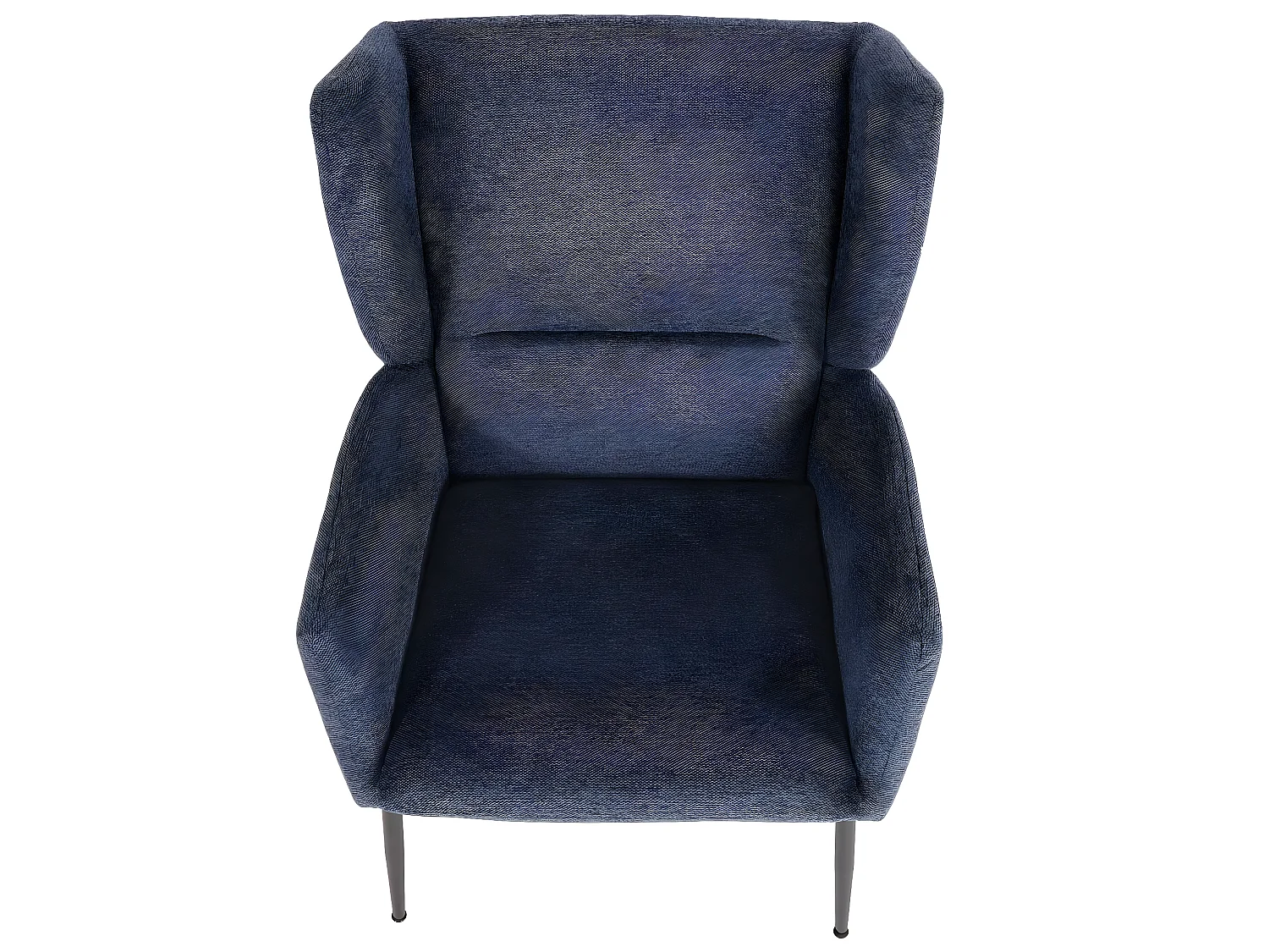Loungefauteuil met voetenbank MCW-L62,  blauw