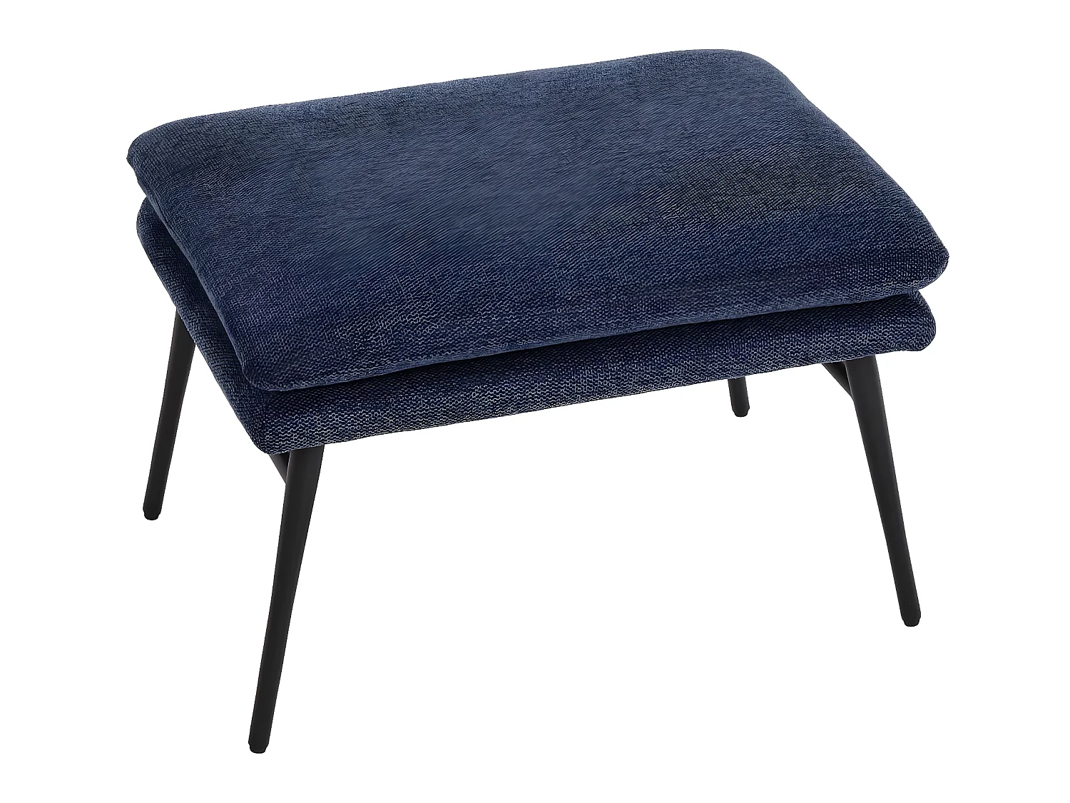 Fotel wypoczynkowy z otomaną MCW-L62,  niebieski