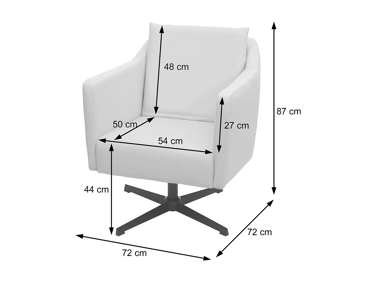 Relaxsessel MCW-H93b, Kunstleder creme-beige