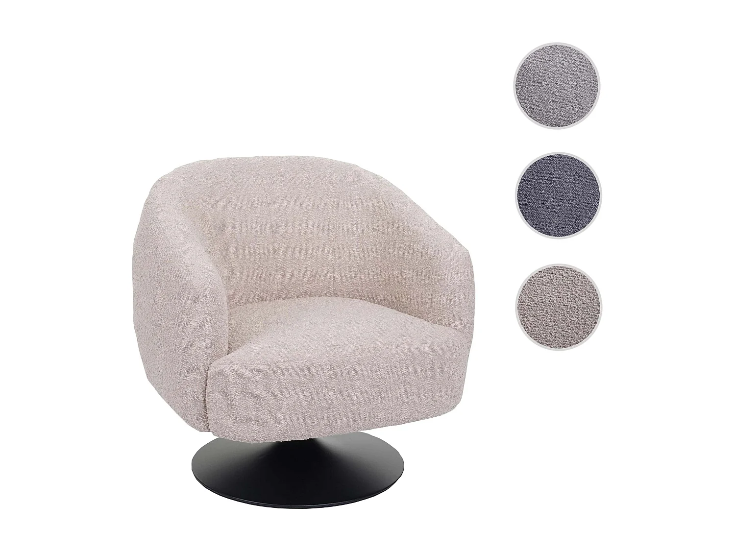 Fotel wypoczynkowy MCW-J76,  kremowo-beżowy