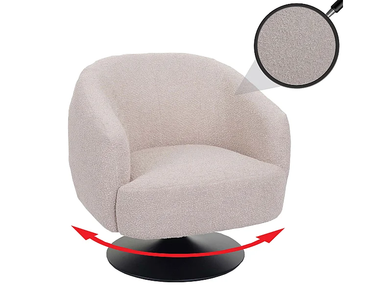 Lounge-Sessel MCW-J76, Creme-beige