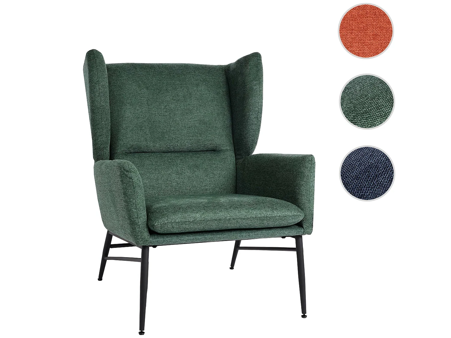 Loungefauteuil MCW-L62,  groen