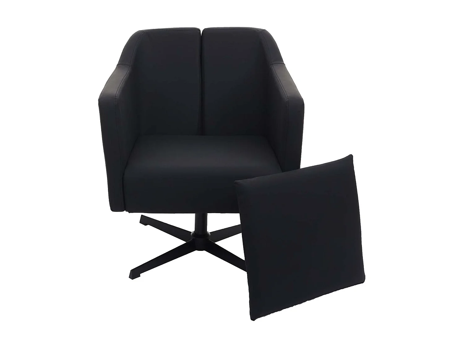 Relaxfauteuil MCW-H93b,  kunstleer zwart