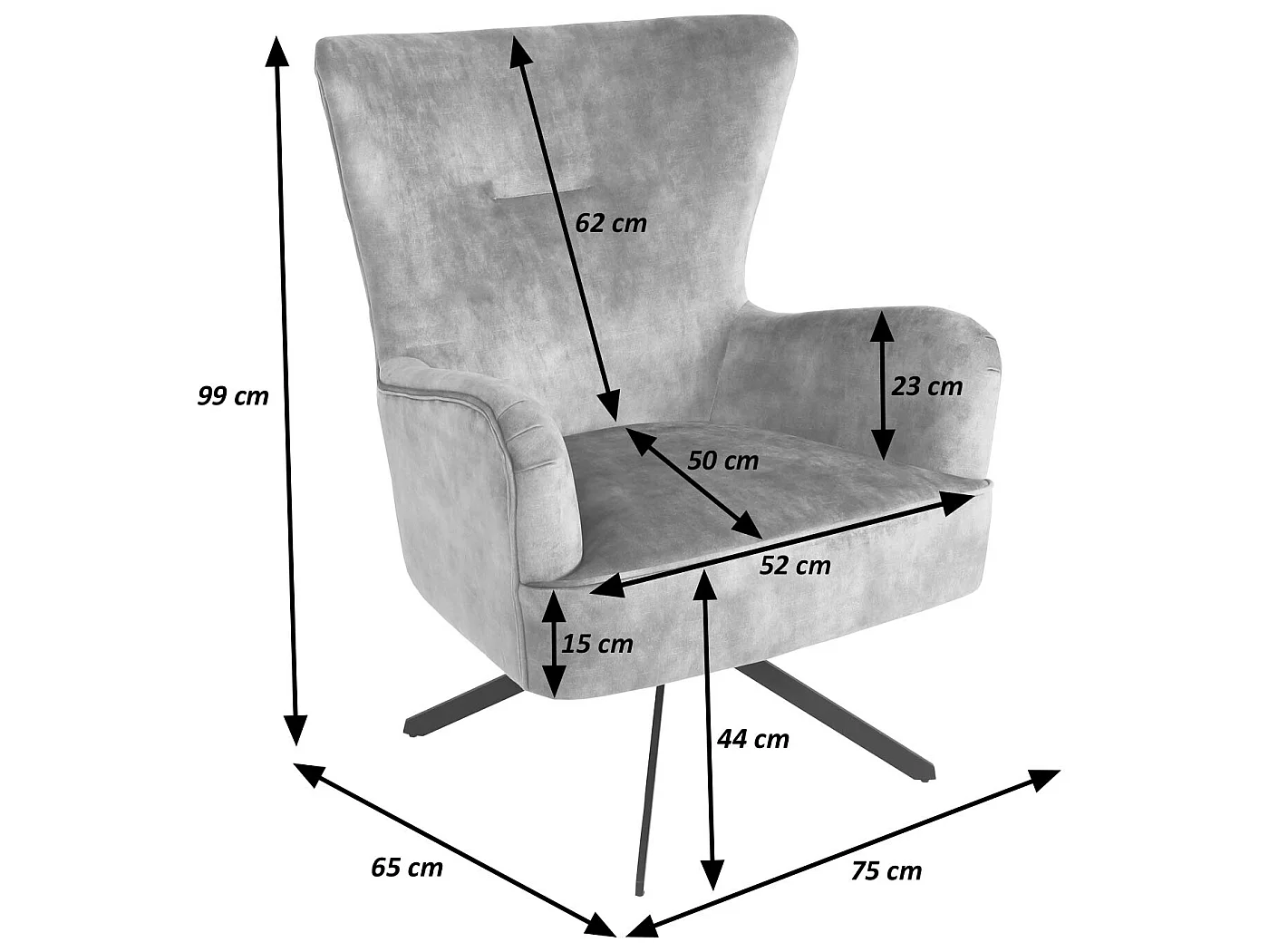 Lounge-Sessel MCW-L63, Petrol-blau