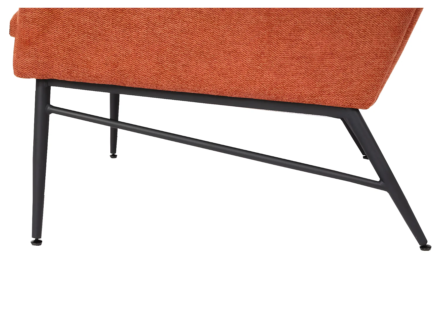 Lounge-Sessel mit Ottomane MCW-L62, Terracotta-braun