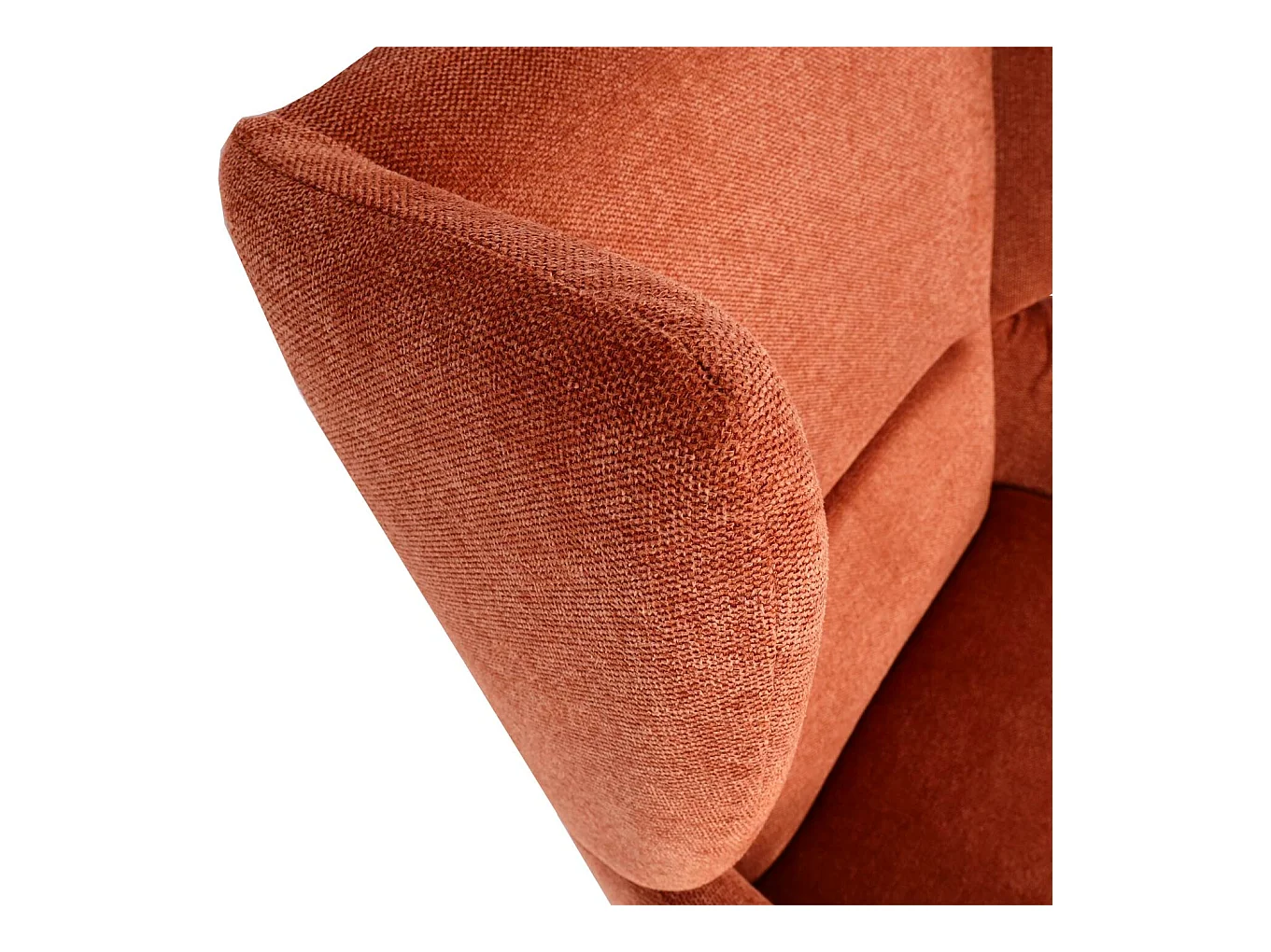 Fotel wypoczynkowy z otomaną MCW-L62,  terakota-brązowy