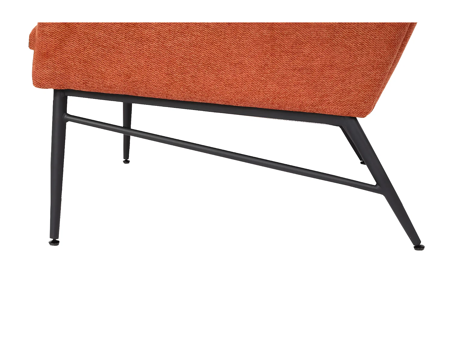 Fotel wypoczynkowy z otomaną MCW-L62,  terakota-brązowy