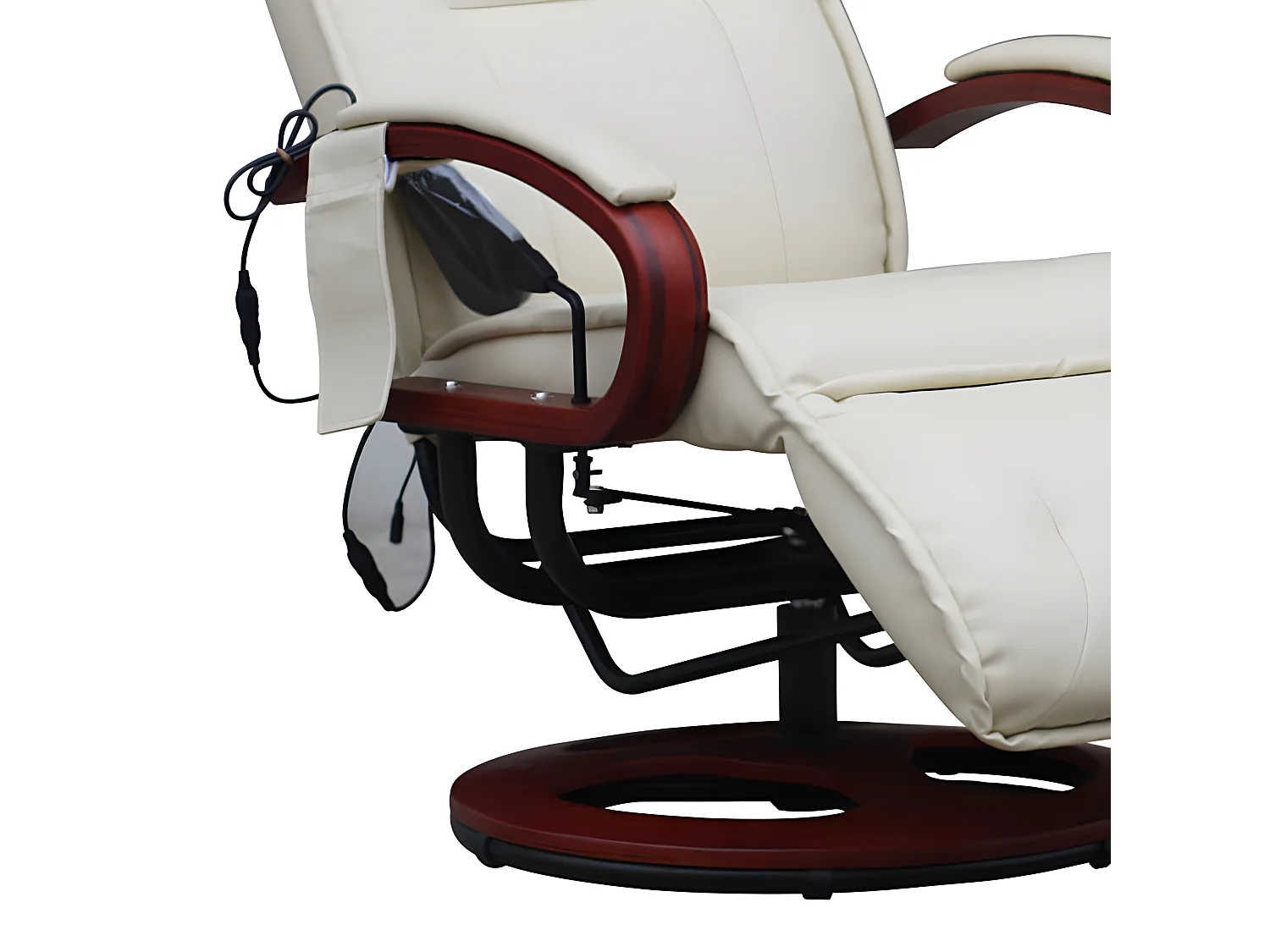 Relaxliege Terni II, Leder, creme