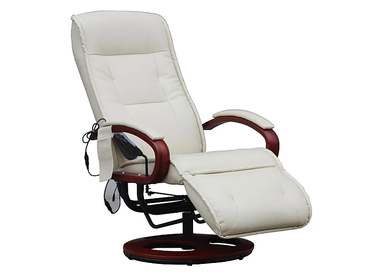 Relaxliege Terni II, Leder, creme