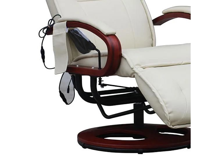 Relaxliege Terni II, Leder, creme