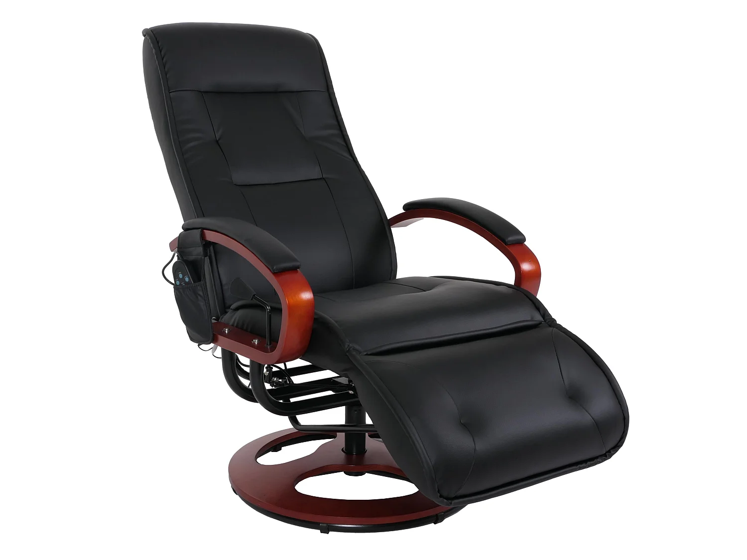 Relaxliege Terni II, Kunstleder, schwarz